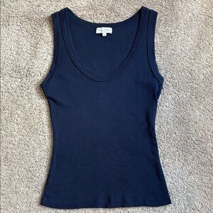 Michael Stars Blue Fitted Sleeveless Tank Top